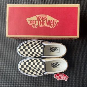 NWB Vans Asher Checkerboard Black/White